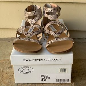 Steve Madden Comly SnakeSkin Flat Sandal
